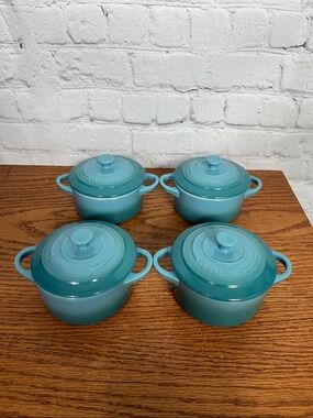 NWOT Le Creuset Mini Cocottes Set *retired*  Carribean Blue Set of 4
